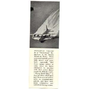 BOOKMARK Spectacular Take Off by a Sunderland flying boat of the 