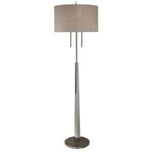  Thumprints Tigers Eye Brushed Chrome Floor Lamp: Home 