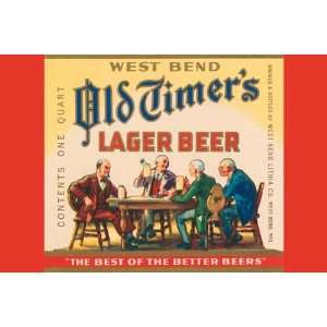  West Bend Old Timers Lager Beer 12 x 18 Poster