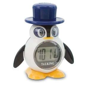  Talking Penguin Digital LCD Alarm Clock: Health & Personal 