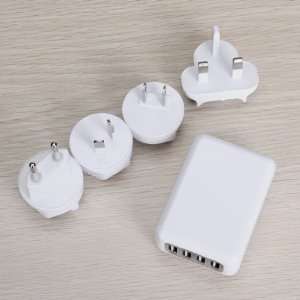   Ports USB AC Adapter Travel Charger for iPhone iPad Electronics