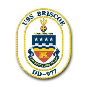  US Navy Ship USS Briscoe DD 977 Decal Sticker 3.8 