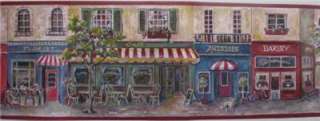 FRENCH PARIS CAFE THEME Street Scene WALL BORDER  