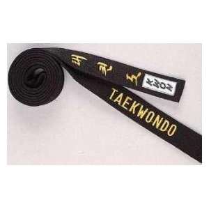  Embroidered Black Belt   Taekwondo