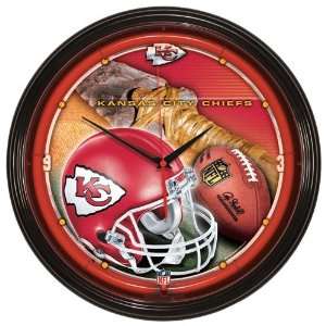  NFL Kansas City Chiefs Neon Clock: Home & Kitchen