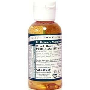  Dr. Bronners Almond 2 oz. (Pack of 4) Castile Soap Beauty