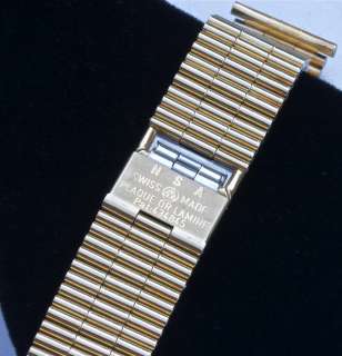 Vintage Nivada watch gold plated NSA bracelet New Old Stock 1960s/70s 