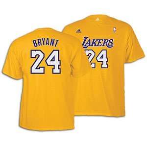 Los Angeles Lakers Kobe Bryant Youth Name and Number T Shirt (Gold 