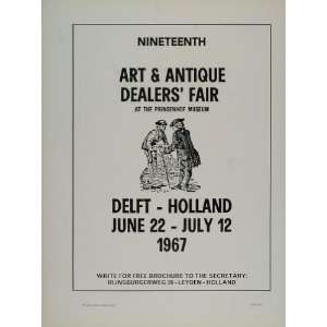  1967 Ad 19th Art & Antique Dealers Fair Delft Holland 