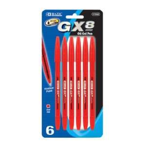  BAZIC GX 8 Red Oil Gel Ink Pen (6/Pack) Case Pack 144 