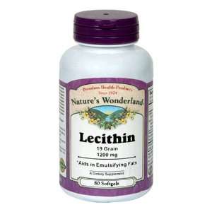  Natures Wonderland Lecithin, 80 Softgels Health 