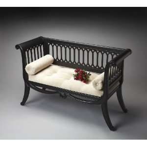  Butler English Settee   Black Licorice Finish