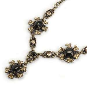   Champagne and Brandy Crystal Necklace by Sweet Romance Jewelry