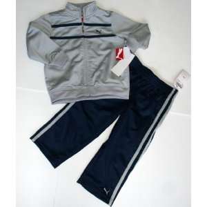   Girl Baby/Infant 2 Piece Sweatsuit   Size: 24 Months   Grey/Navy: Baby