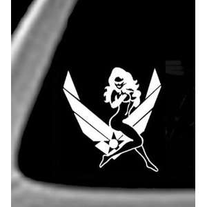  AIR FORCE GIRL White 5 Vinyl STICKER / DECAL Everything 