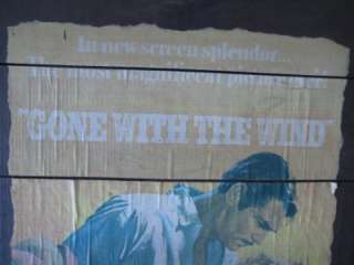   VINTAGE 1939 GONE WITH THE WIND ADVERTISING POSTER WOODEN BOARD  