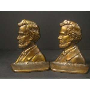  Pair Of Metal Abraham Lincoln Bookends: Home & Kitchen