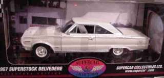 Hwy 61 1967 Superstock Belvedere Hemi WHITE 1:18  