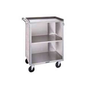  Bussing Cart, Enclosed Back and Sides, 3 Shelf, Shelf Size 