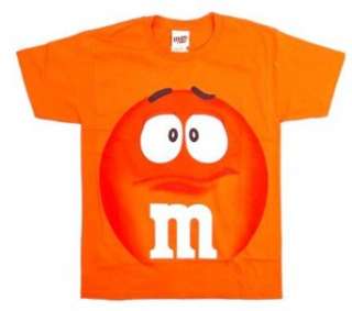    M&Ms Supersize Print Orange Character Adult T Shirt Clothing