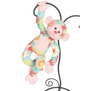  11 Inch Plush Juno Aqua and Pink Monkey: Toys & Games
