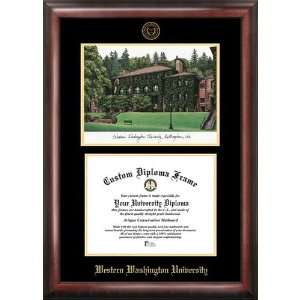  Western Washington University Gold Embossed Diploma Frame 