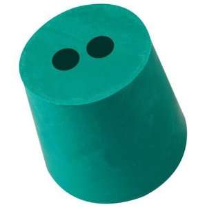 Plasticoid C0  M352 Green Neoprene Two Hole Stopper, 17mm Top Diameter 