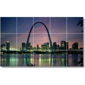  City Scene Back Splash Tile Mural C214  18x30 using (15 