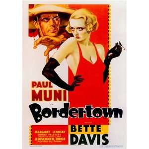  Bordertown Paul Muni Bette Davis Vintage Movie Poster 