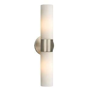  Galaxy Lighting 244023BN/WH 2 Light Cylinder Wall Sconce 
