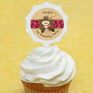   Personalized Stickers   Birthday Party Cupcake Toppers: Toys & Games