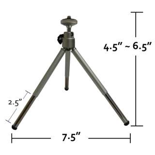 Compact Design when folded: 5.75 tall Universal 1/4 screw(Standard 