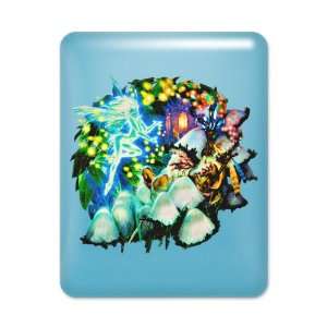  iPad Case Light Blue Mushroom Garden Fairy and Gnome Fantasy 