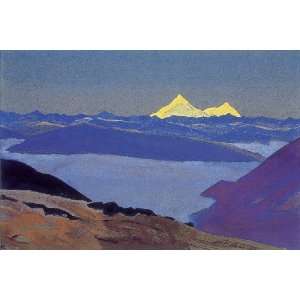  Hand Made Oil Reproduction   Nicholas Roerich   32 x 22 