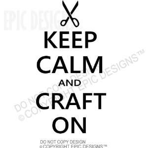  Keep Calm and Craft On Cute Mittens wall decal wall art wall quotes 
