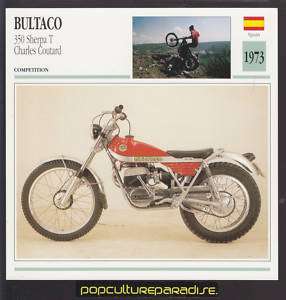 1973 BULTACO 350 SHERPA T Charles Coutard BIKE CARD  