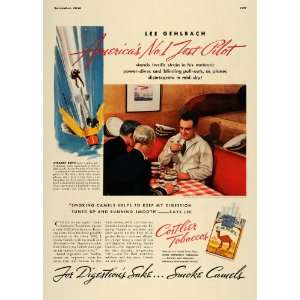  1936 Ad Camel Cigarettes Lee Gehlbach Test Pilot Digest 