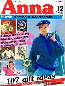 ANNA Burda Magazine #12 December 1986 ~~ Knitting Needlecrafts  