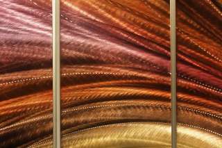   /Gold Earth Toned Fine Metal Wall Art PaintingTitanium Burn  