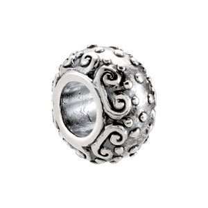  28229 Silver 10.00X05.75 Mm Kera Decorative Bead Jewelry