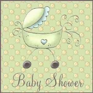  Stroller Baby Shower Invitation Stamp