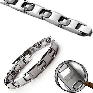   : Mens Tungsten Carbide Magnetic Sport Golf Bracelet 8.25 Jewelry