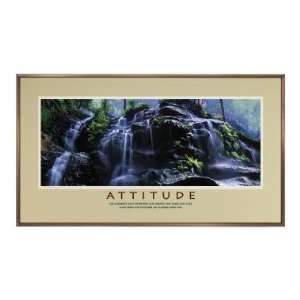  Successories Attitude Waterfall Framed Motivational Poster 
