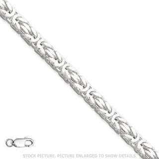 NEW .925 STERLING SILVER 4.25MM BYZANTINE CHAIN NECKLACE  