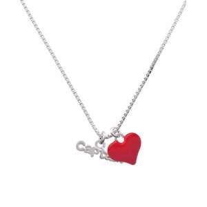  Captain and Red Heart Charm Necklace: Jewelry