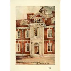  Design Ernest Newton Brick Entrance Door   Original Color Print: Home