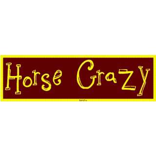  Horse Crazy Large Bumper Sticker: Automotive