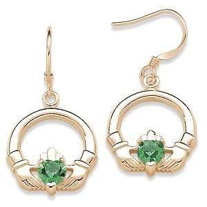 : MBM Company 184260002 Birthstone Claddagh Earrings   February: MBM 