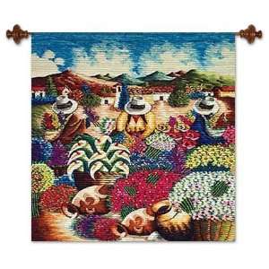  Wool tapestry, Flower Market Home & Kitchen