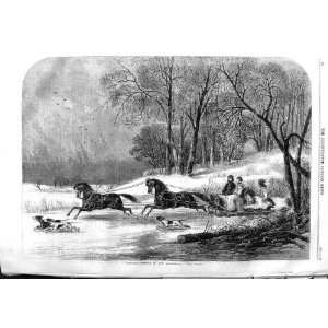  1863 CARIBOU HUNTING NEW BRUNSWICK CANADA SPORT